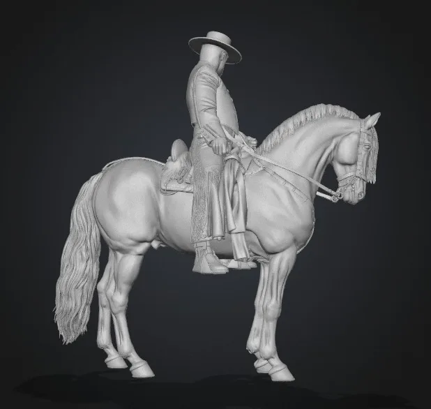 Modelo digital de la escultura ecuestre